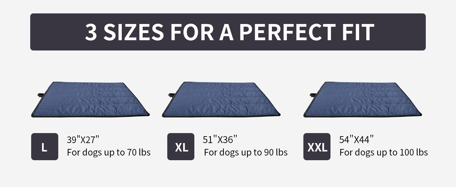 WELLYELO 51x36In XL Outdoor Dog Bed Mat Dog Crate Pad Portable Dog Crate Mats