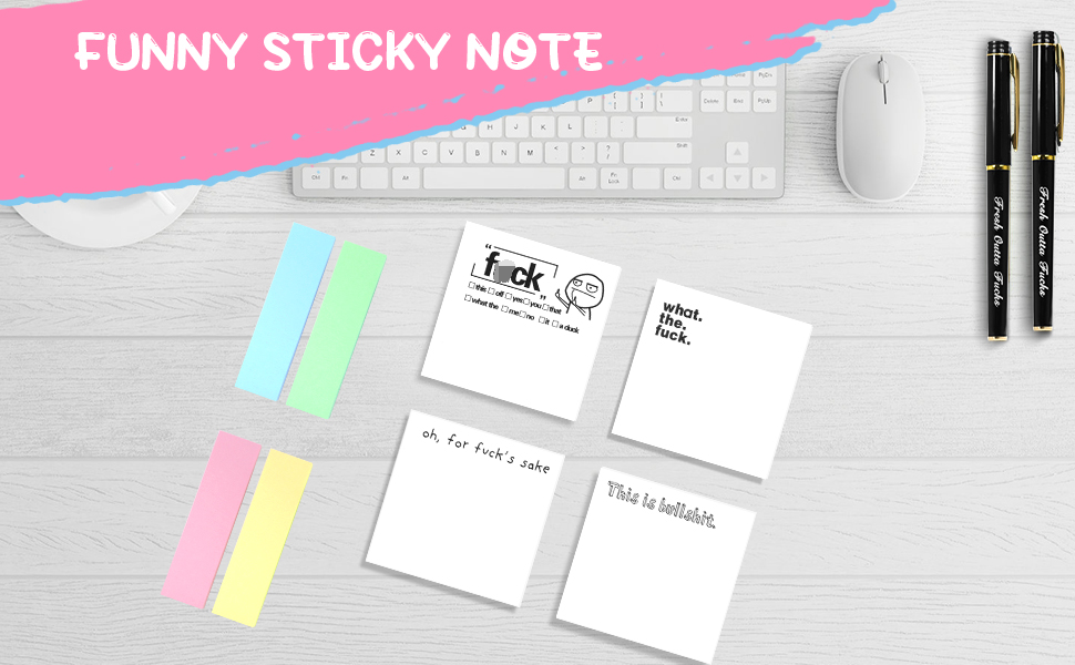 Funny Sticky Note, What The F*ck, for F*ck’s Sake, Adult