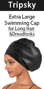 Extra Large Swim Cap for Women Men for Long Hair, Thick Curly Hair & Dreadlocks