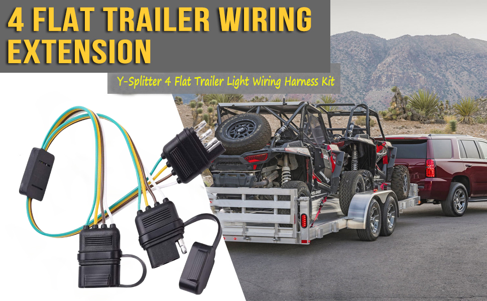 4 Pin Trailer Light Wiring YSplitter Wiring Harness 4 Flat