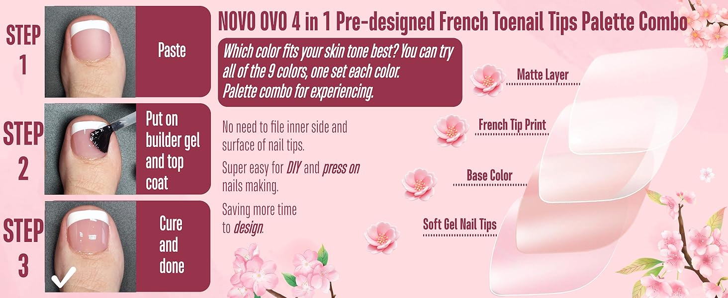 how to use French Tip toe Nail Tips 2