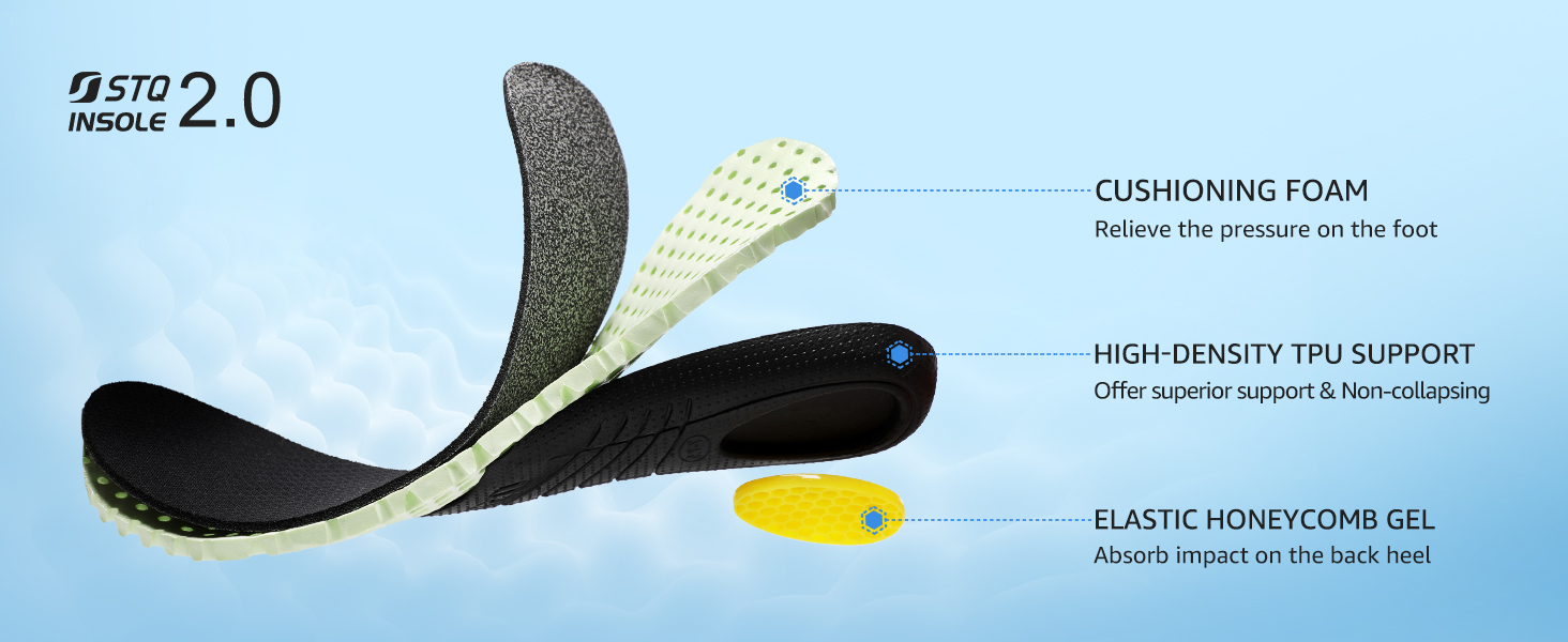 STQ Shoe Inserts for Women Plantar Fasciitis 