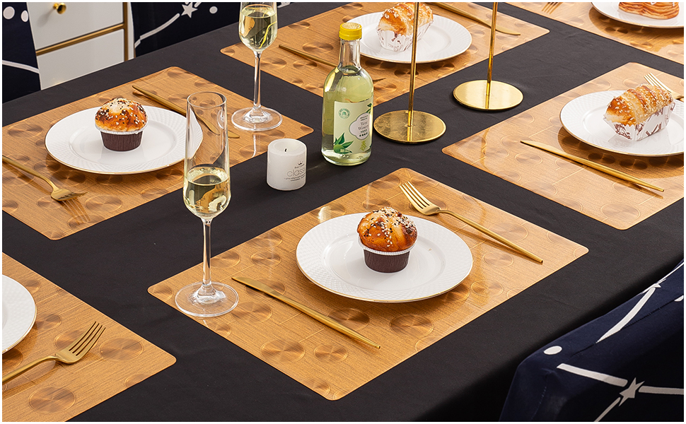 Shining Placemat, Golden Table mat