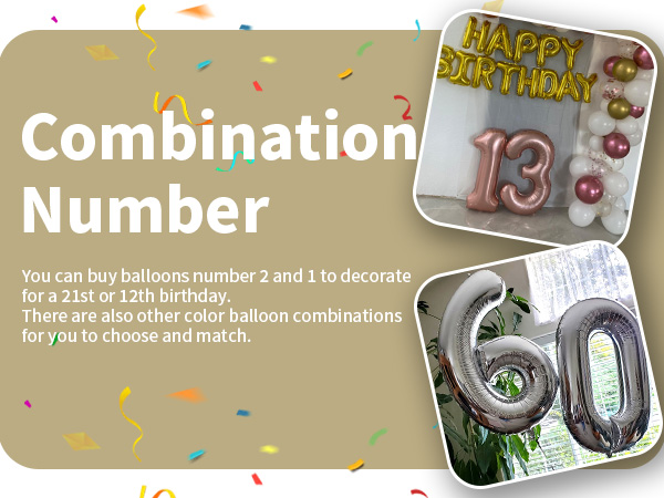 Cream Number Balloon