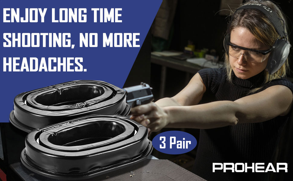 Almohadillas de gel para orejeras Walker's Razor