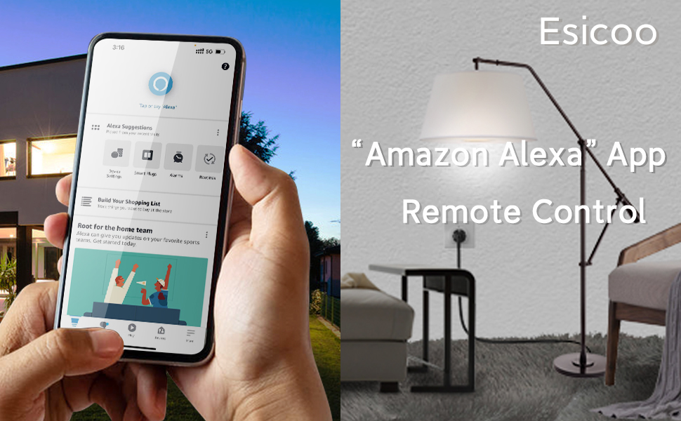 SMART PLUG Work Only with Amazon Alexa APP Patio, Lawn
