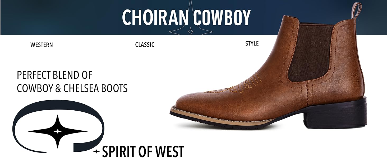 cowboy boots men ankle chelsea