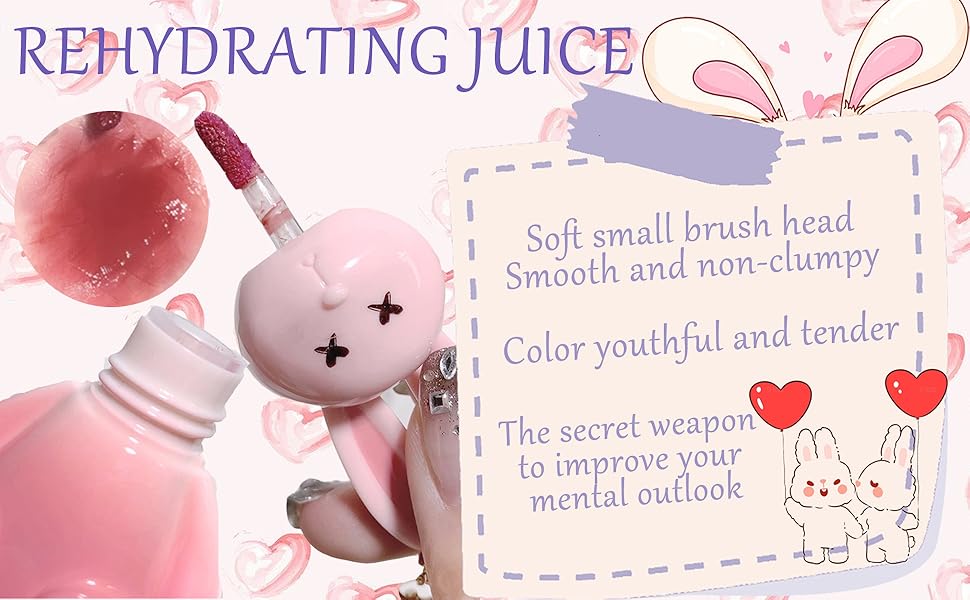 3Pcs Bunny Rabbit Lip Gloss Set