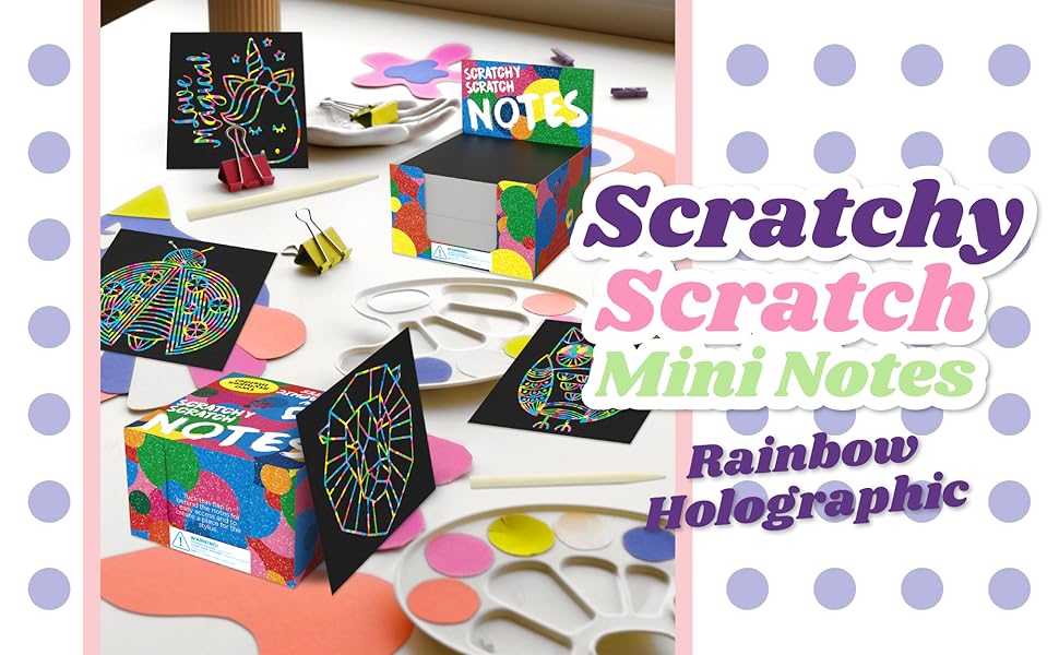 PURPLE LADYBUG Rainbow Holographic Scratch Off Art Mini