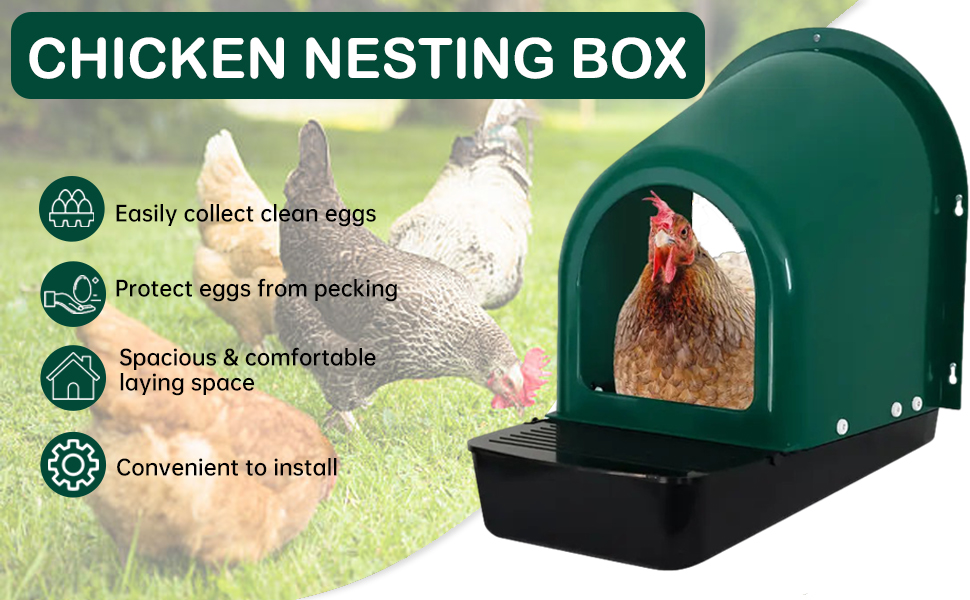 5 Pack Nesting Boxes for Chicken Coop Chicken Nesting Box for Laying Eggs Roll