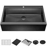 DELTA FAUCET Rivet 36 In Black Stainless Steel Retrofit Farmhouse Apron Front Workstation Kitchen...