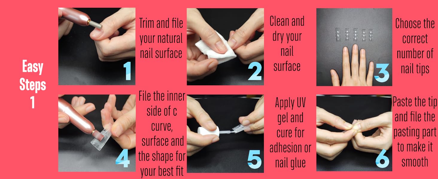 how to use duck nail half cover 1