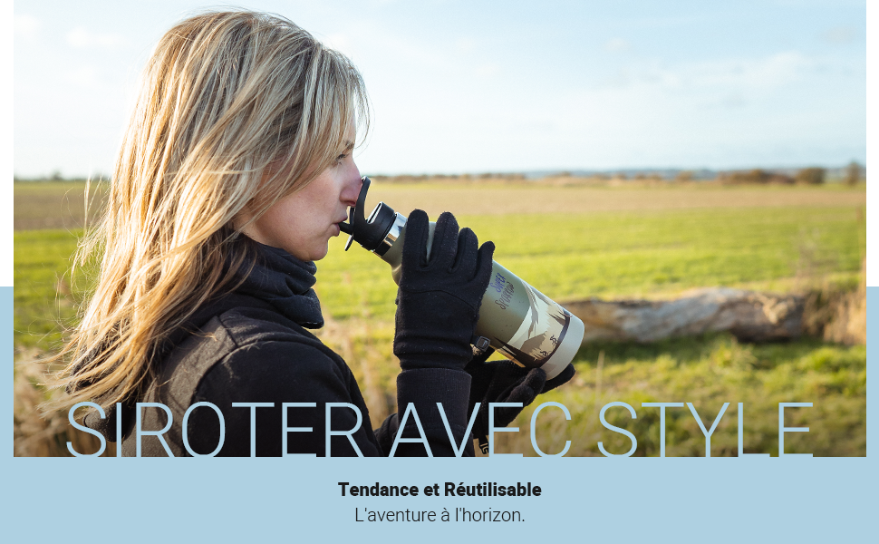 Super Sparrow Gourde Isotherme - 18/10 Ultra Léger Bouteille Isotherme - 350ml, 500ml, 750ml - Gourde INOX Bouche Standard - Gourde Enfant sans BPA, pour Sport, Voyages, L'école, Bureau, Maison 1