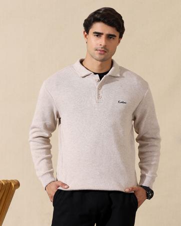 Kvetoo Men Polo Sweater