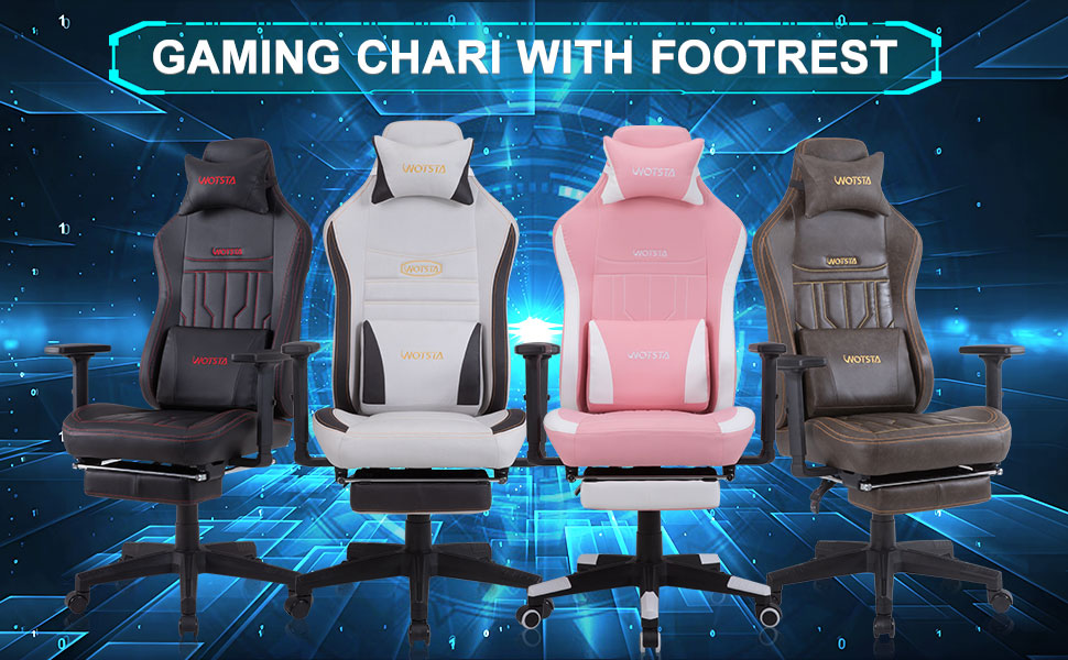 WOTSTA Gaming Chair for Adults, Ergonomic Computer Gaming Chair with
