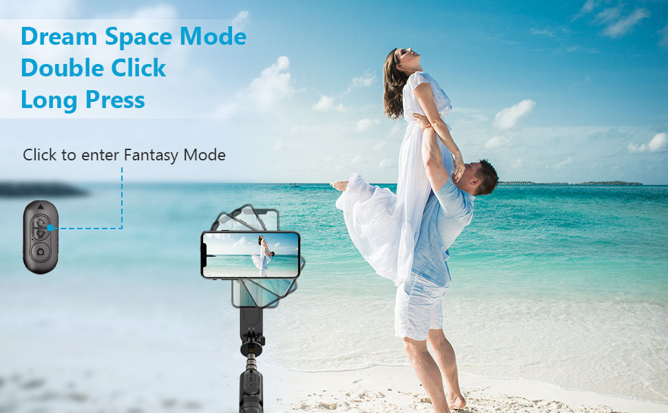 Gimbal Stabilizer for Smartphone, Selfie Stick with LED Light, 360