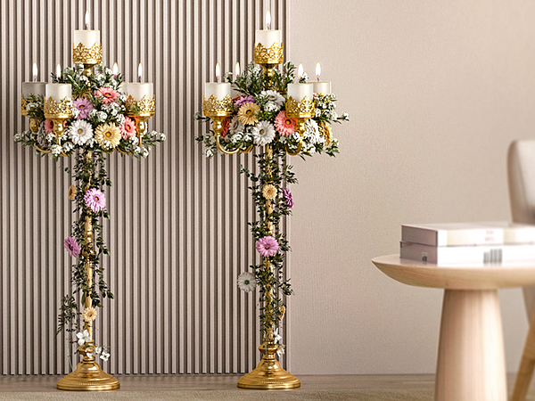 Amazon.com: Baoz 2PCS 40.55inch Tall Gold Candelabra