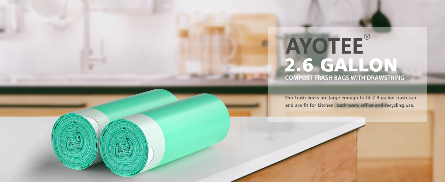 3 gal trash bags drawstring