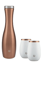 stainless steel insulated ice bucket snowfox cool chill wine bar barware cart fancy cute gift