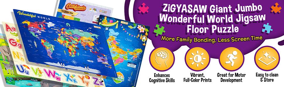 ZiGYASAW Giant Jumbo Wonderful World Jigsaw Floor Puzzle elementary school puzzles