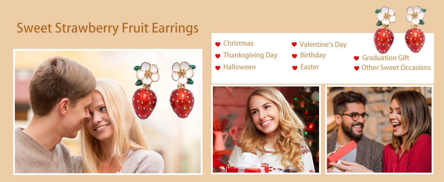 Strawberry Earrings for Women1