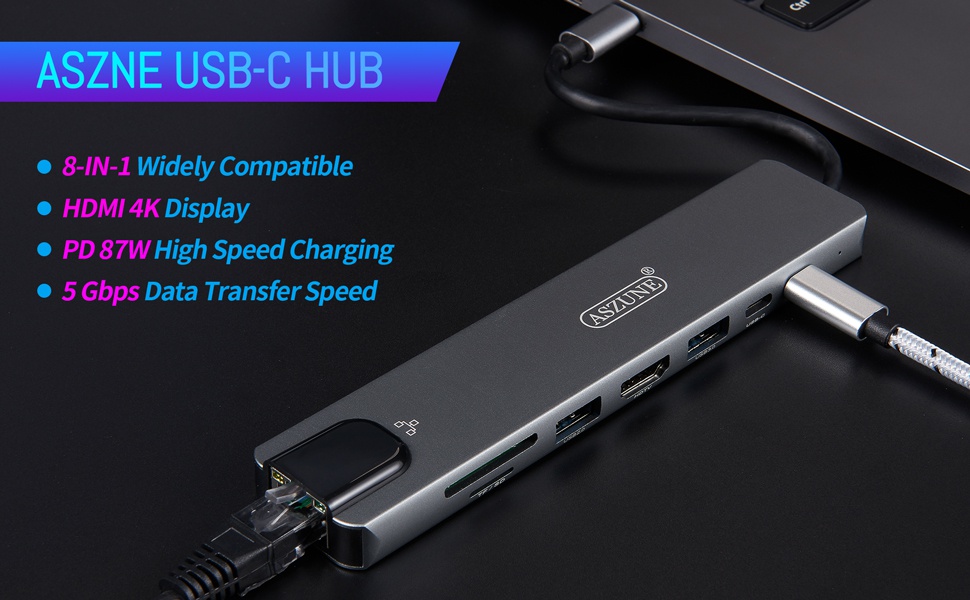 ASZUNE USB C HUB ADAPTER