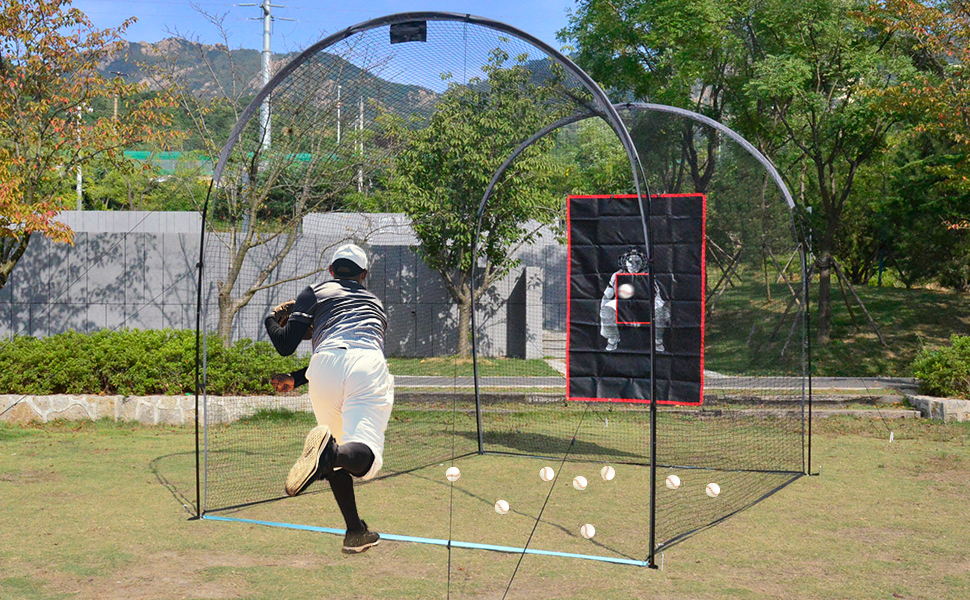 Sharellon Batting Cage, Portable Batting Cage, Baseball Batting Cage, Baseball and