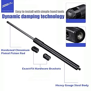 Dynamic damping technology hood lift support kits