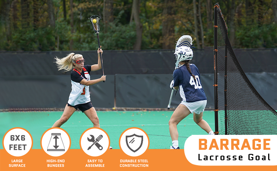 Lacrosse Goal Net Folding Lacrosse Net Powder Coated Steel Frame UV Treated