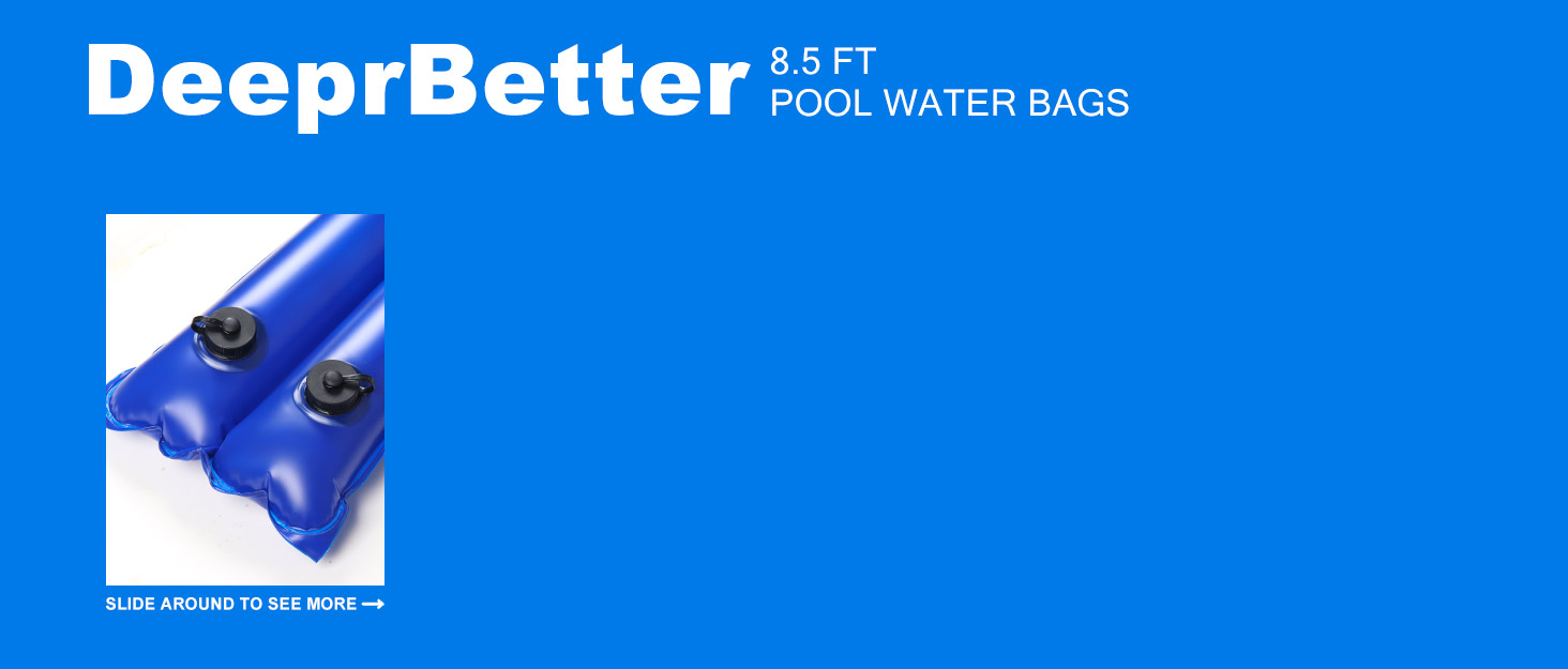 DeeprBetter 8.5' Double Chamber Pool Water Bags, Pool