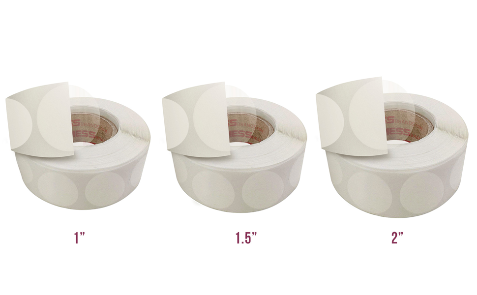 Mailing Seals Clear Wafer Shape Round 1 Inch Circles (1,000) / Envelope