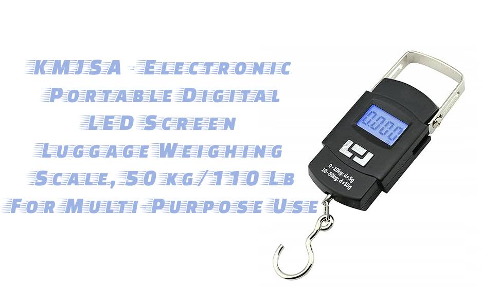 KMJSA Luggage Scale, Digital Weighing Scale, 50kg Scale, Portable Travel Scale, LED Scale
