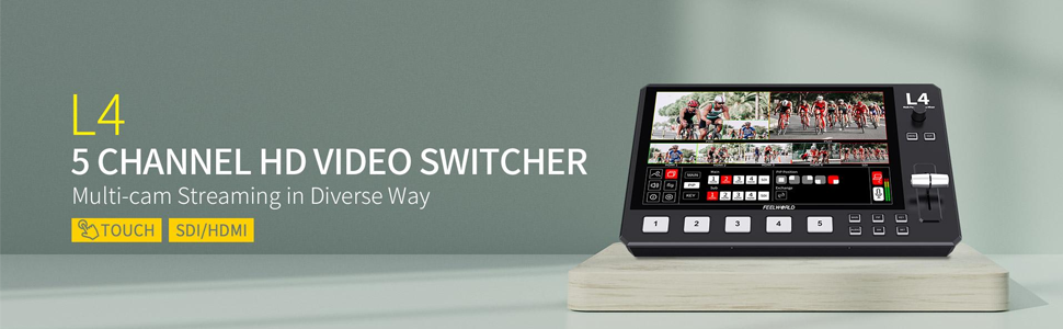 Producing Streaming Video for Multiple… Amazon.com: L4 Multi-Camera Video Mixer Switcher 10.1