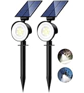 nipify - 2 focos solares LED de exterior, 3 modos de luces solares de jardín potentes, imper...