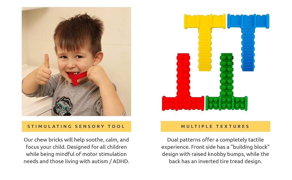 Sensory chew bricks features