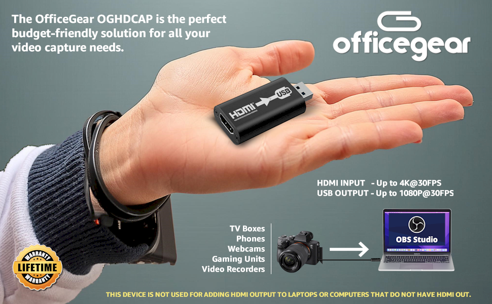 HDMI to USB 2.0 Video Capture Card Streaming Gaming Video Recording