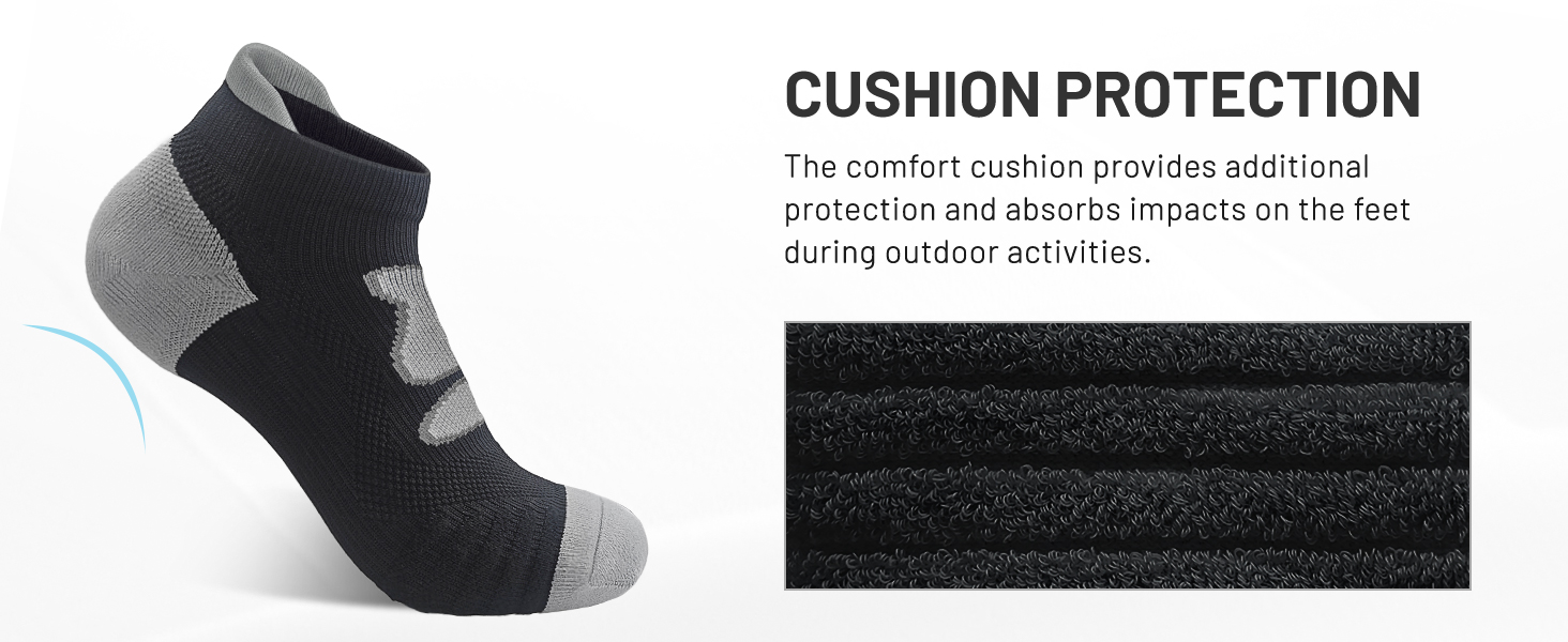 PAPLUS Womens Compression Running Socks 5 Pairs,Cushioned Ankle Socks Low Cut Socks