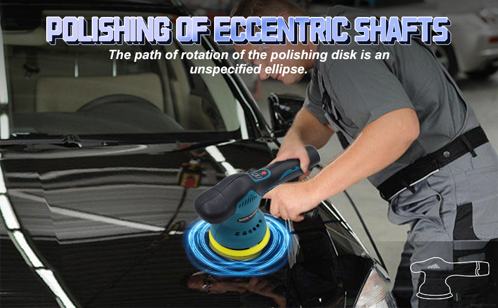 ZFULVO Cordless Car Buffers Polishers Kit with 12V/2A 2Pcs