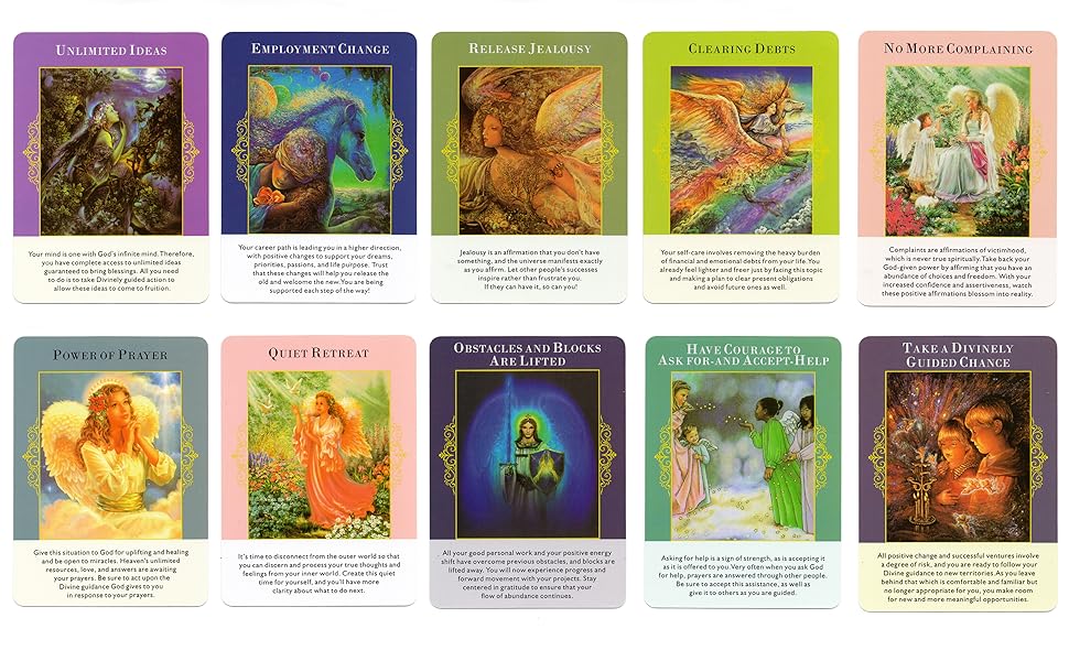 DPEHAKMK Angel Oracle Cards with Guidebook,Abundance Oracle