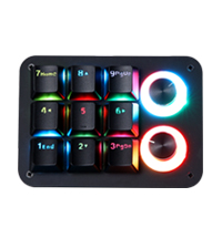 Amazon | Koolertron 2つノブ付け 片手キーボード マクロ