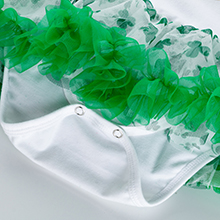St. Patricks Day baby girl Romper