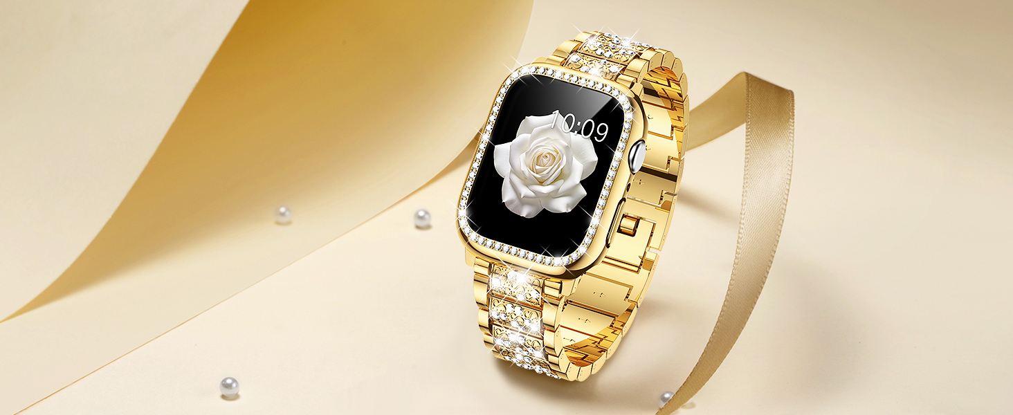 gold apple watch bands