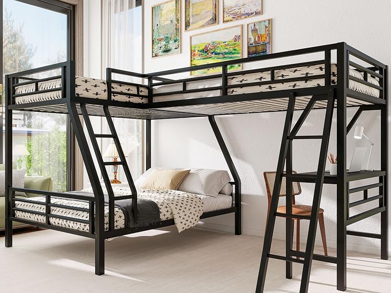 Amazon.com: SOFTSEA Heavy Duty Triple Bunk Bed, Twin Over