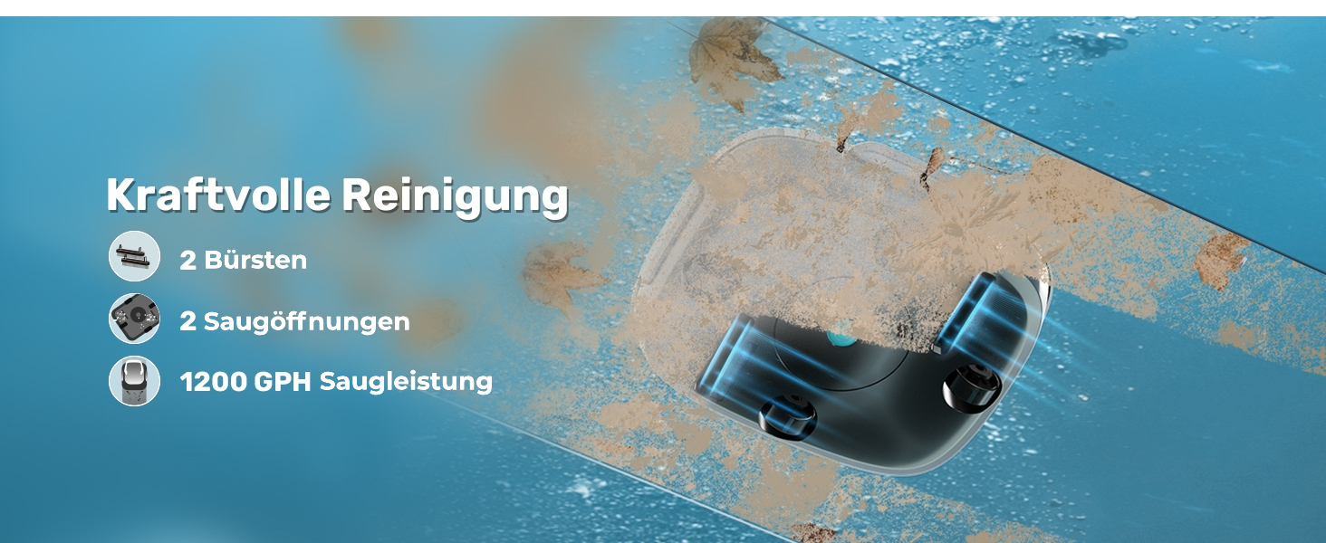 Gosvor Akku Poolsauger 90 Min Reinigungszeit, Einfach Bedienen, Selbstparkfunktion, Ideal für 80 ㎡ Oberirdische Pools | Ce3077b2 3633 42f6 9604 Efe156e205eb. CR0,0,1464,600 PT0 SX1464 V1