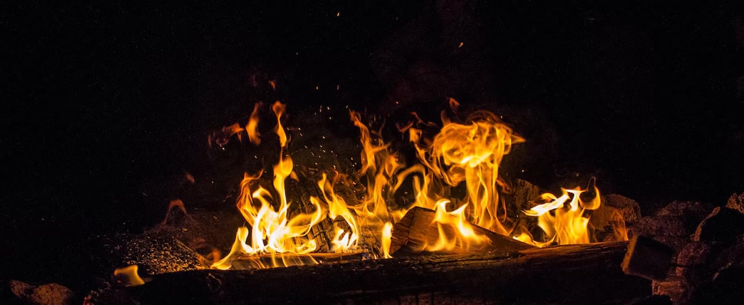 Utheer Gas Fireplace Glowing Embers, Rock Wool for Vent