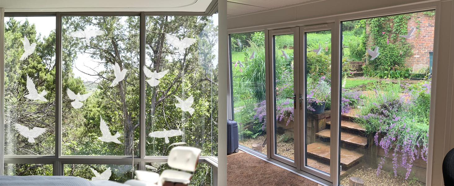 37Pcs Anti Collision Window Stickers for Birds,KOCOVIMI