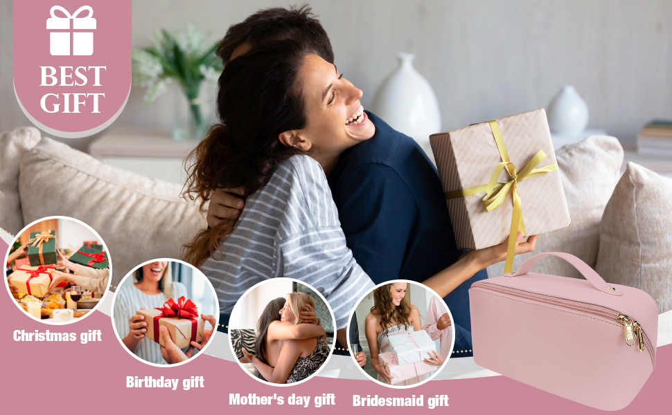 portable flat large opening makeup bag