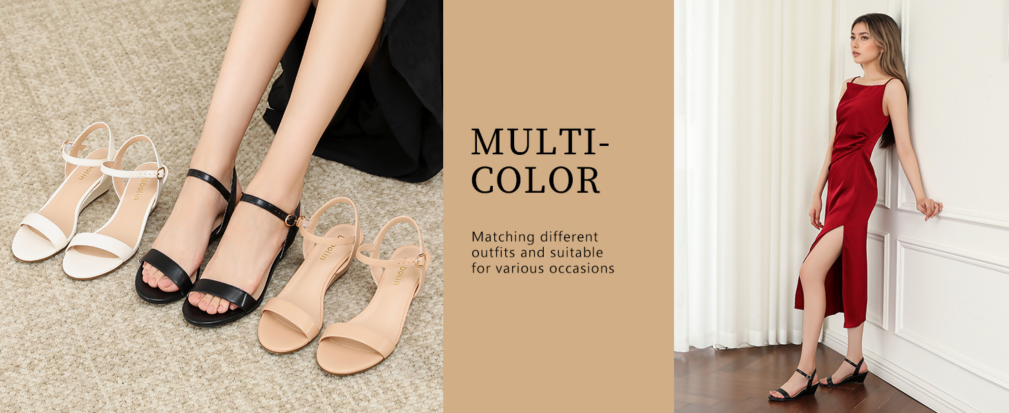 Wedge sandals that match different outfits and are suitable for various occasions