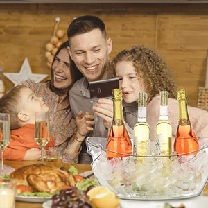 Beverage Tubs Ice Buckets for Parties Clear Acrylic Champagne Bucket