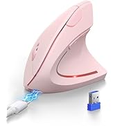 TECKNET Ergonomic Mouse, Bluetooth Wireless Vertical Mouse, Connect 3 Devices Simultaneously, 480...